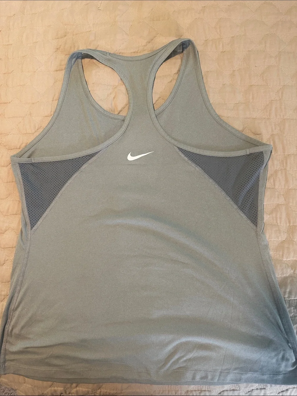 Nike Women's Light Gray Racerback Dri-FIT Tank